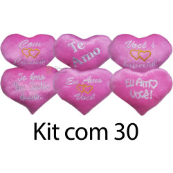 Kit: 30 Corações P Rosa
