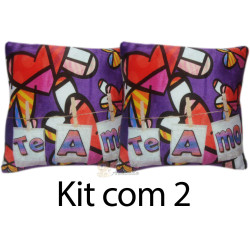 Almofadas românticas kit com 2