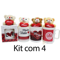 Kit: 4 Canecas Apaixonada