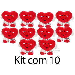 Kit - 10 Corações de pé