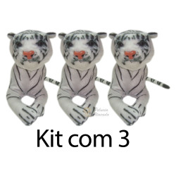 Kit: 3 Tigres Branco