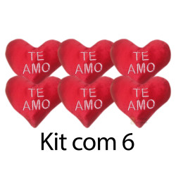Kit: 6 Corações PP Vermelhos