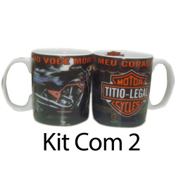 Kit: 2 Canecas Porcelana Tio
