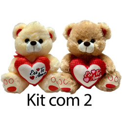 Kit: 2 Ursos com Coração
