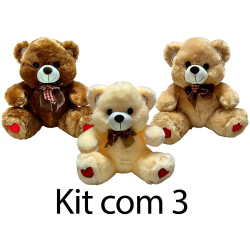 Kit: 3 Ursos Laço