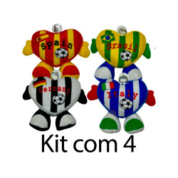 Kit: 4 Corações de pé Torcedor