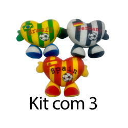 Kit: 3 Corações de pé Torcedor