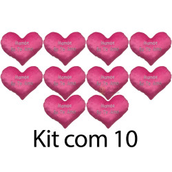 Kit: 10 Corações  Mãe