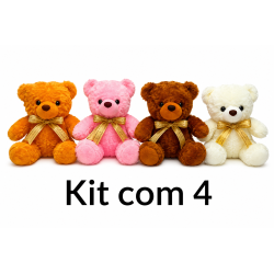 Kit com 4 Ursos de Pelúcia...