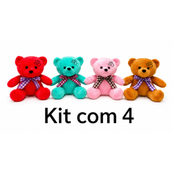 Kit com 4 Ursos de Pelúcia...