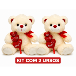 Kit com 2 Ursos de Pelúcia...