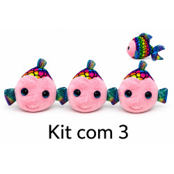 Kit com 3 Peixes de Pelúcia...