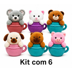 Kit com 6 Bichinhos de...