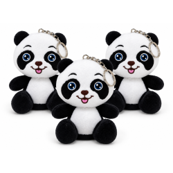 Kit com 3 Chaveiros Panda...