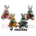 Kit: 4 Coelho com Cenoura e Ovo