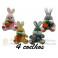 Kit: 4 Coelho com Cenoura e Ovo