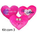 Corações apaixonados - kit com 2