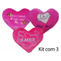 Corações apaixonados - kit com 3