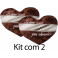 Kit: 2 Corações G com Cheiro de Chocolate
