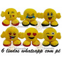Kit: 6 Emojis Whatsapp com Pé M