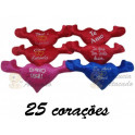 Kit: 25 Corações M com Braço (Mix de Cores)