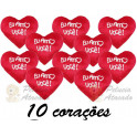 Kit: 10 Corações P Vermelhos