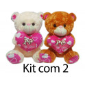Ursos coração - kit com 2