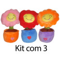 Flor de pelúcia kit com 2