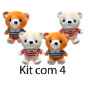 Kit: 4 Ursos de Laço 
