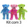 Kit: 3 Urso Com Coração