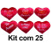 Kit: 25 Corações M Vermelhos