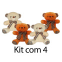 Kit: 4 Ursos de Laço nº3