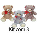 Kit: 3 Ursos de Laço