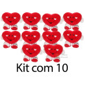 Kit - 3 Corações de pé