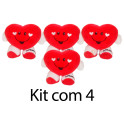 Kit: 6 Corações com Pé M