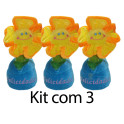 Kit - 3 Flor de pelúcia