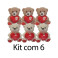 Kit: 4 Ursos Coração 