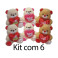 Kit: 6 Ursos Coração 