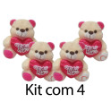Kit: 4 Ursos Coração 