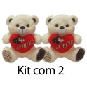 Kit: 2 Ursos com Coração "Eu Amo Você!"