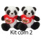 Urso panda kit com 2