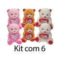 Kit: 6 Ursos coração Amor