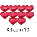 Kit: 10 Corações P Vermelhos