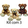 Urso laço - kit com 2