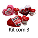 Kit: 3 Canecas Apaixonada 