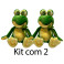 Kit: 2 Sapos com Laço P