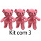 Kit: 2 Ursos de Laço