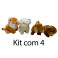 Leão - kit com 4