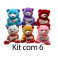 Kit: 6 Ursos Coração 