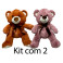 Kit: 2 Ursos de Laço